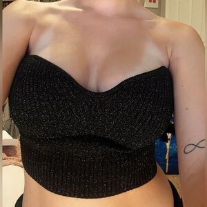 Black Sparkle Tube Top